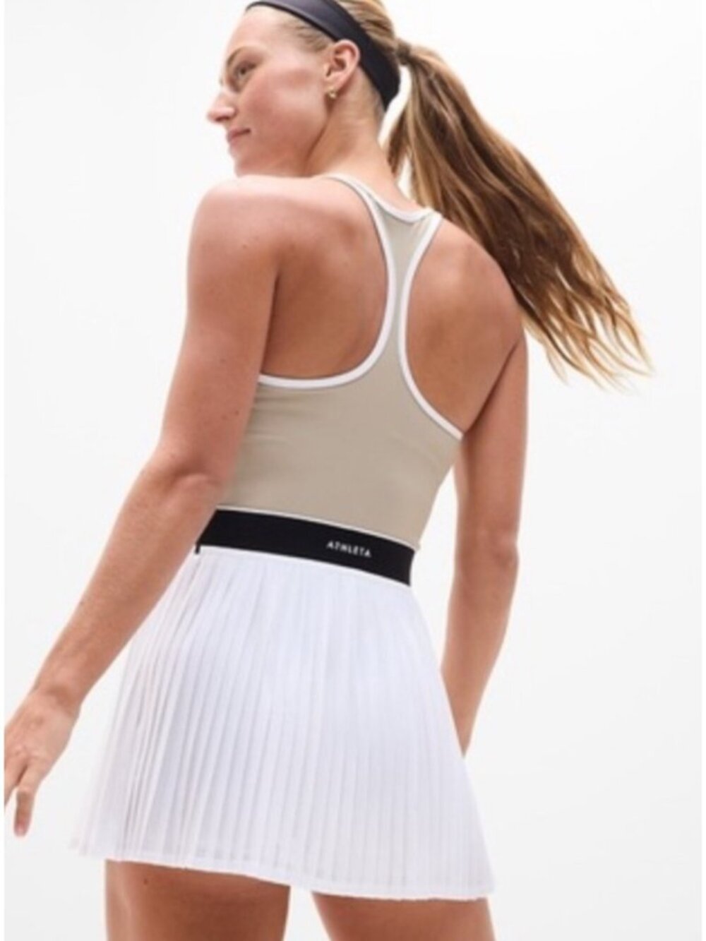NEW Athleta Power Serve Tank Mini Dress Mesh Sporty Tennis Golf Racerback Medium